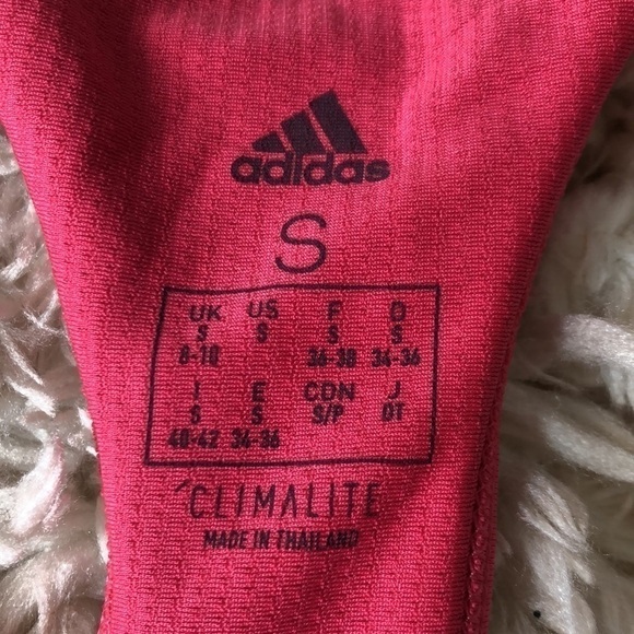 Pink Adidas Climalite Sports Bra - Size Small - Picture 2 of 3